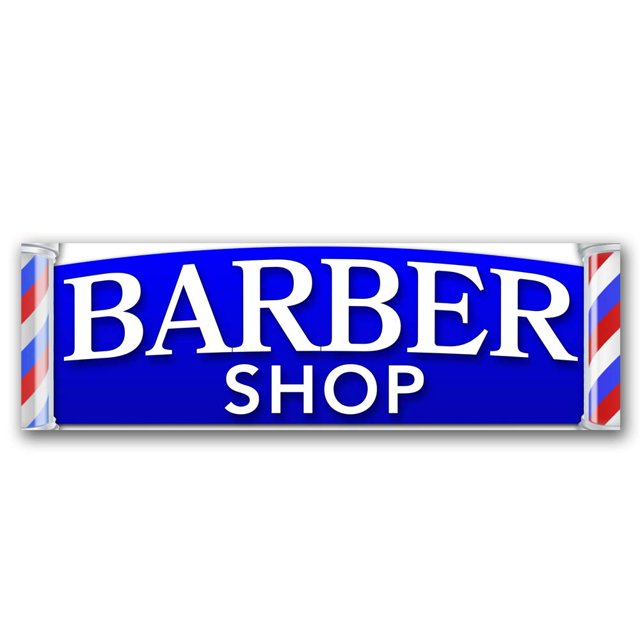 Barber Shop Vinyl Banner 8 Feet Wide by 2.5 Feet Tall