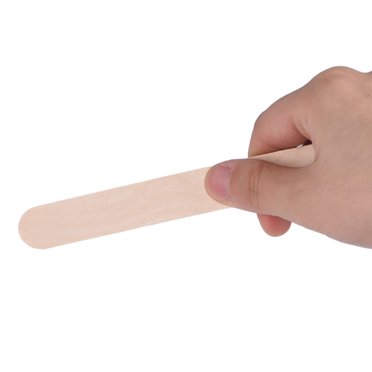 Wooden Waxing Sticks Spatula Applicator Disposable Tongue Depressor 100Pcs Safe for Home Salon Professional Use 15cm 1.8cm