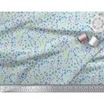 thumbnail image 2 of Soimoi Green Polyester Crepe Fabric Leaves,Insect & Floral Artistic Decor Fabric Printed BTY 42 Inch Wide, 2 of 3