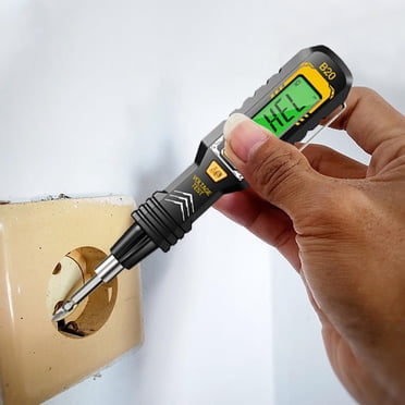Vaidha Testeur de Tension Numérique 2-en-1 avec Écran LCD / Détection de Tension Sans Contact et Test de Continuité / Inclut des Bits Phillips et Flathead
