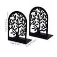 thumbnail image 3 of EGNMCR Organization and Storage, Storage Bins, Storage Containers Book Ends Metal Bookends For Shelves Decorative Tree Stopper For Heavy Books Black Ends To Hold Books For Home Office Metal bookend, 3 of 6