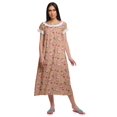 thumbnail image 1 of Moomaya Chemise de Nuit en Coton Imprimée pour Femmes à Manches Courtes, 1 of 5