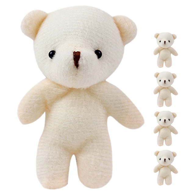 5Pcs Mini Bear Stuffed Toys Soft Doll for Wedding Present Party Favors Box Stuffer