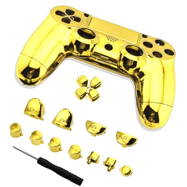 Full Plated Controller Set Bumpers Triggers Dpad LB For PlayStation RB LT RT Case Screwdriver Replacement For PS4 Controller