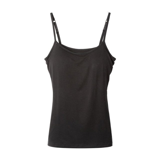Womens Camisole Adjustable Strap Tank Tops with Shelf Bra Stretch Undershirts