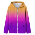 thumbnail image 3 of Chandails à Capuche Zippés pour Femmes Rabais de 50 % en Liquidation Mode Décontractée Imprimé d'Halloween Capuche Zippée Manches Longues Veste à Poches Haut, 3 of 4