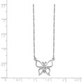 thumbnail image 2 of Collier Papillon en Or Blanc 14K Poli 17 Pouces, 2 of 2