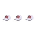thumbnail image 1 of Decodeary Fashionable Baseball Cap Adjustable And Sun Defended Multi-colors Hat White 3Set, 1 of 6