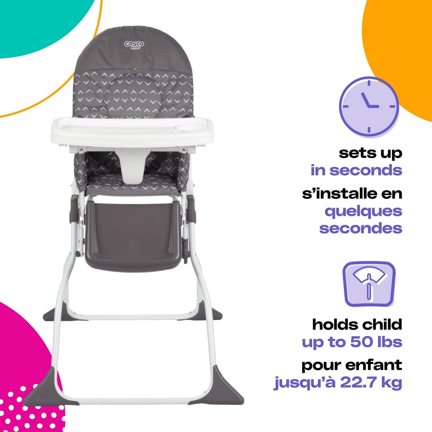 Cosco Kids SimpleFold™ LX High Chair - Walmart.ca