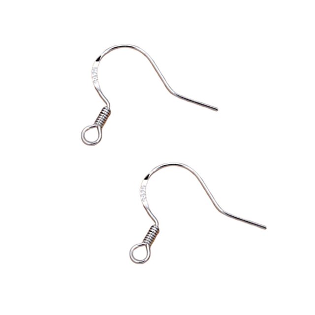 1 Pair Earring Hook DIY Craft Earhook Dangling Earwire Jewelry Decorative Hooks Clasp Fitting Jewelry Making Findings Handicraft Accessory Silver