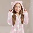 thumbnail image 4 of Pyjama pour Bébé Fille, Combinaison à Capuche à Manches Longues pour Chaleur Hivernale, 4 of 5