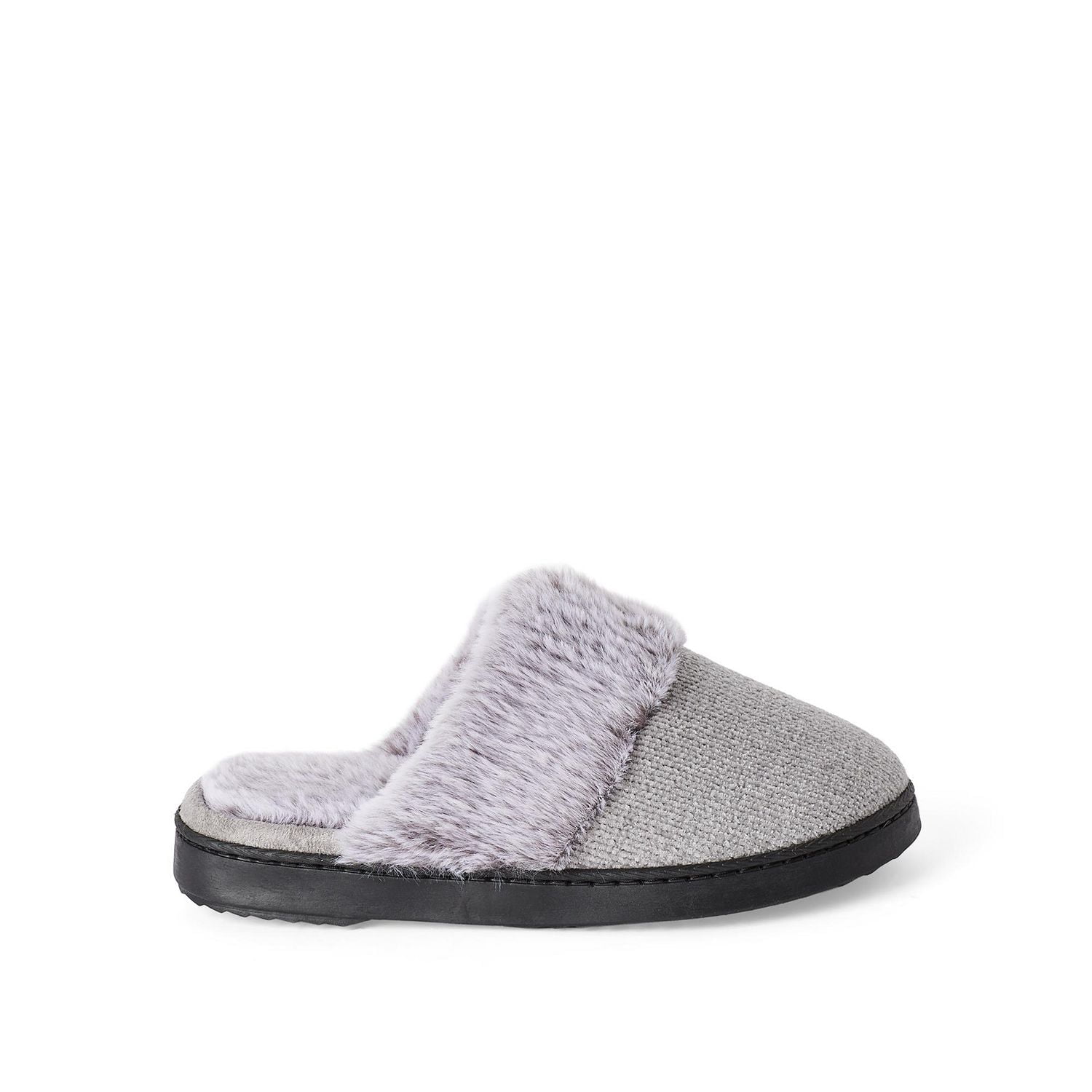 Time and Tru Women's Marled Berber Mule Slippers