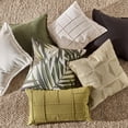 thumbnail image 3 of Bouclair Green Taha Decorative Pillow 19x19 in (48x48 cm), 3 of 10
