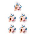 thumbnail image 3 of mmirethe Resin Christmas Scene Snow House LED Desktop Set Village Decoration House Santa 5Set, 3 of 6