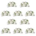thumbnail image 1 of CHOK Artificial Flower Kissing Balls for Wedding Table Centerpieces 10Pcs 14.2 Large White Fake Roses Hydrangea Flower Arrangement, 1 of 7