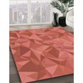 thumbnail image 3 of Ahgly Company Tapis Rectangulaire Lavable en Machine Intérieur Transitionnel Rouge Tomate, 5 Pieds x 7 Pieds, 3 of 7