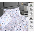 thumbnail image 3 of RUVANTI Draps Grand 100 % Coton, Ensemble de Draps Percale Grand, Fault Star, 3 of 5