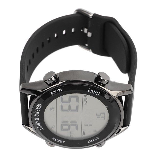 Digital Chronograph Watch, WR50M ABS Plastic Waterproof Luminous Large Screen Outdoor Sports Watch for Men