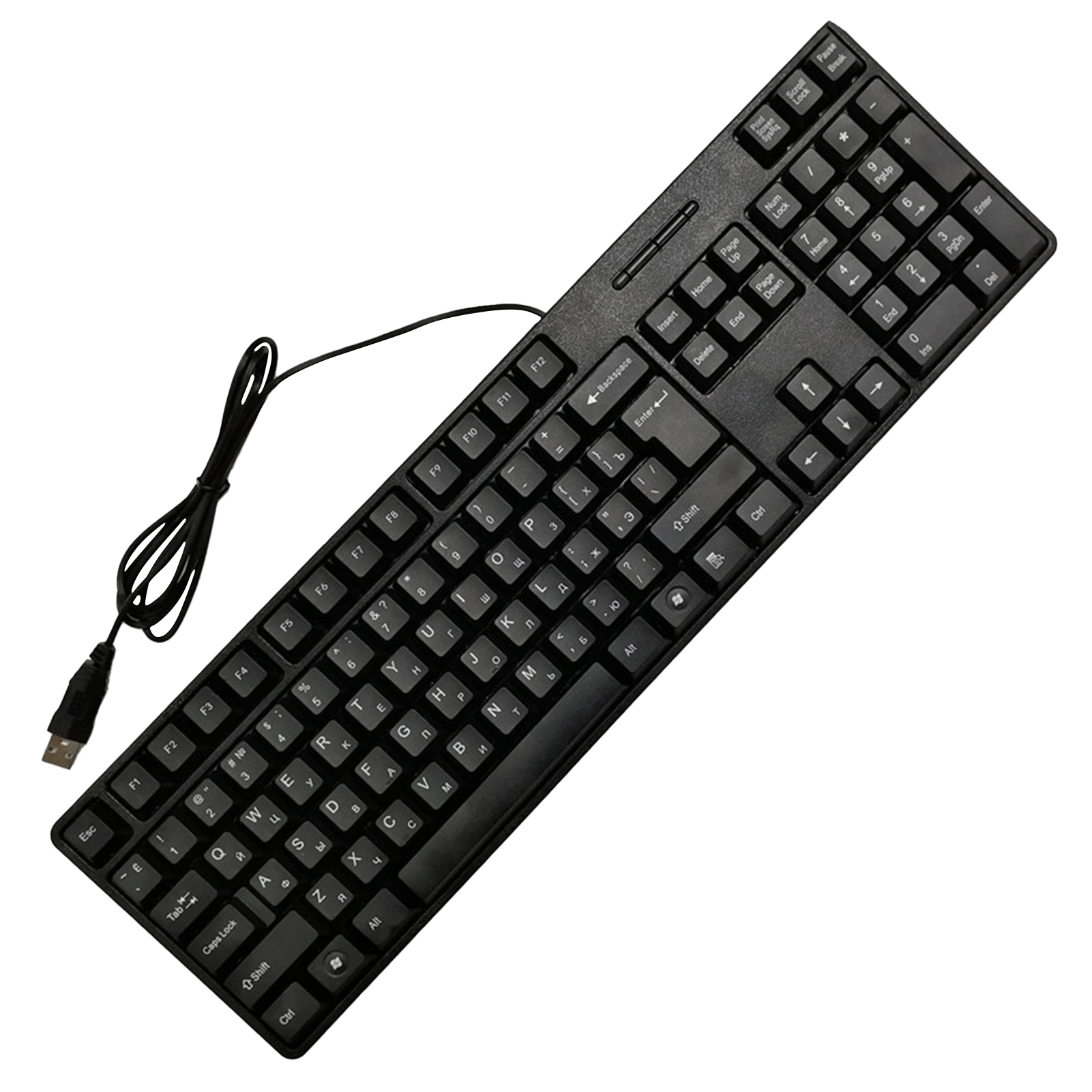 HEVIRGO Clavier Filaire USB Universel Multilingue Ergonomique à 104 Touches pour Ordinateur Portable PC