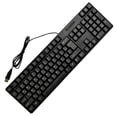 thumbnail image 1 of HEVIRGO Clavier Filaire USB Universel Multilingue Ergonomique à 104 Touches pour Ordinateur Portable PC, 1 of 10