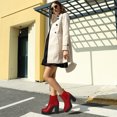 thumbnail image 2 of Unique Bargains Women's Platform Chunky High Heels Chelsea Ankle Boots, 2 of 7