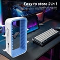 thumbnail image 3 of Game Storage Tower, Robust Stylish And Minimalistic Game Disks Holder Organizer Multifunctional 18 Slot Design  for Apartment White Blue, 3 of 7