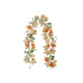 thumbnail image 2 of LSLJS Halloween Thanksgiving Decorations Artificial Leaf Garland Rattan Hanging Pumpkin Maple Leaf Garland Indoor Home Halloween Christmas Party Fireplace Decorations, Plasti C Maple Leaf Rattans, 2 of 6