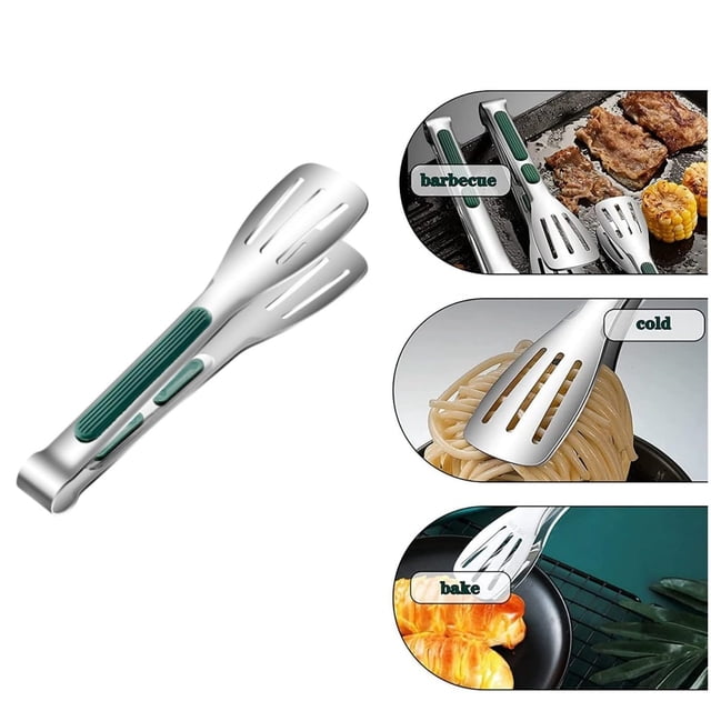 Kitchen Barbecue Clips — Ergonomic Stainless Steel Long-Handle Cooking Tongs for Heavy Duty Use Durable Metal Kitchen Gadgets and Tools
