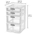 thumbnail image 2 of Sterilite 4 Drawer Locking Tower White - 2 Pk, 2 of 7