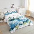 thumbnail image 3 of YST Girls Hydrangea Flower Bedding Sets Full Hummingbird Butterfly Comforter Set,Blue Floral Duvet Set Green Leaf Quilted Comforter Spring Blossoms Bedroom Decor,Lightweight 3 Piece, 3 of 5