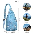 thumbnail image 3 of Great White Shark Attack Print Sling - Dramatic Ocean Scene Design, 3 of 4