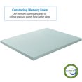 thumbnail image 3 of Nestl Bedding Mattress Topper, 3 Inch Memory Foam Topper, Gel Infused Memory Foam Mattress Topper, Ventilated Design Mattress Pad, Cal King, 3 of 9