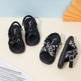 thumbnail image 1 of JDQJBZ Girls Sandals Black Glitter Thick Sole Summer Beach, 1 of 5