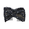 thumbnail image 1 of MesaSe Twist Rhombus Beaded Hair Side Combs Stretchable Double Clips Bun Maker, 1 of 16