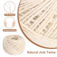 thumbnail image 3 of Uxcell 164 Feet Natural Jute Twine String, 2mm Twine String Color Jute Twine Jute Rope for DIY Art Crafts Gift Wrapping Decoration Packing Gardening Plant Hanger, White, 3 of 6