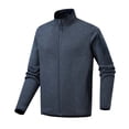 thumbnail image 1 of Lovzfmll Chandail à Capuchon Polartec pour Homme, Haute Élasticité, Fermeture Éclair, Poche, Chaud, Course, Bleu Foncé, m, 1 of 9