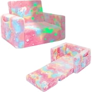 Children Couch, Children Chair. Kids Couch, Couch for Kids, Toddler Convertible to Lounger Pull Out Couch, Glow in The Dark Sofa Chair for Boys