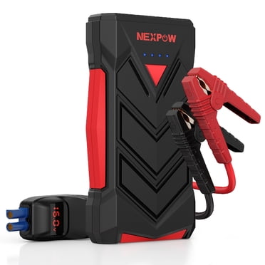 NEXPOW Car Battery Jump Starter, 12V Car Jump Pack with Smart with Jumper Cable, Battery Booster (up to 7L Gas or 5.5L Diesel Engine) W/ USB Quick Charge, Built-in LED Light