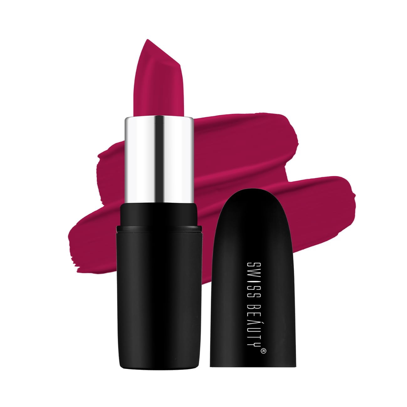 2X Swiss Beauty Pure Matte Rouge à Lèvres, 3,8 g Chacun (Bordeaux Magique)
