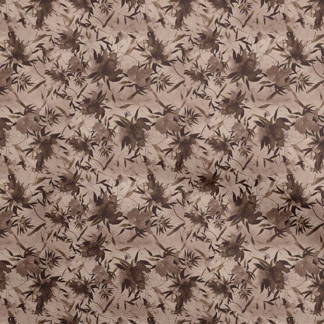 oneOone Cotton Silk Brown Fabric Abstract Floral Sewing Material Print Fabric By The Yard 42 Inch Wide-1ra