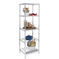 thumbnail image 1 of Honey-Can-Do 5-Tier Heavy Duty Adjustable Storage Shelving Unit, Chrome, 1 of 7