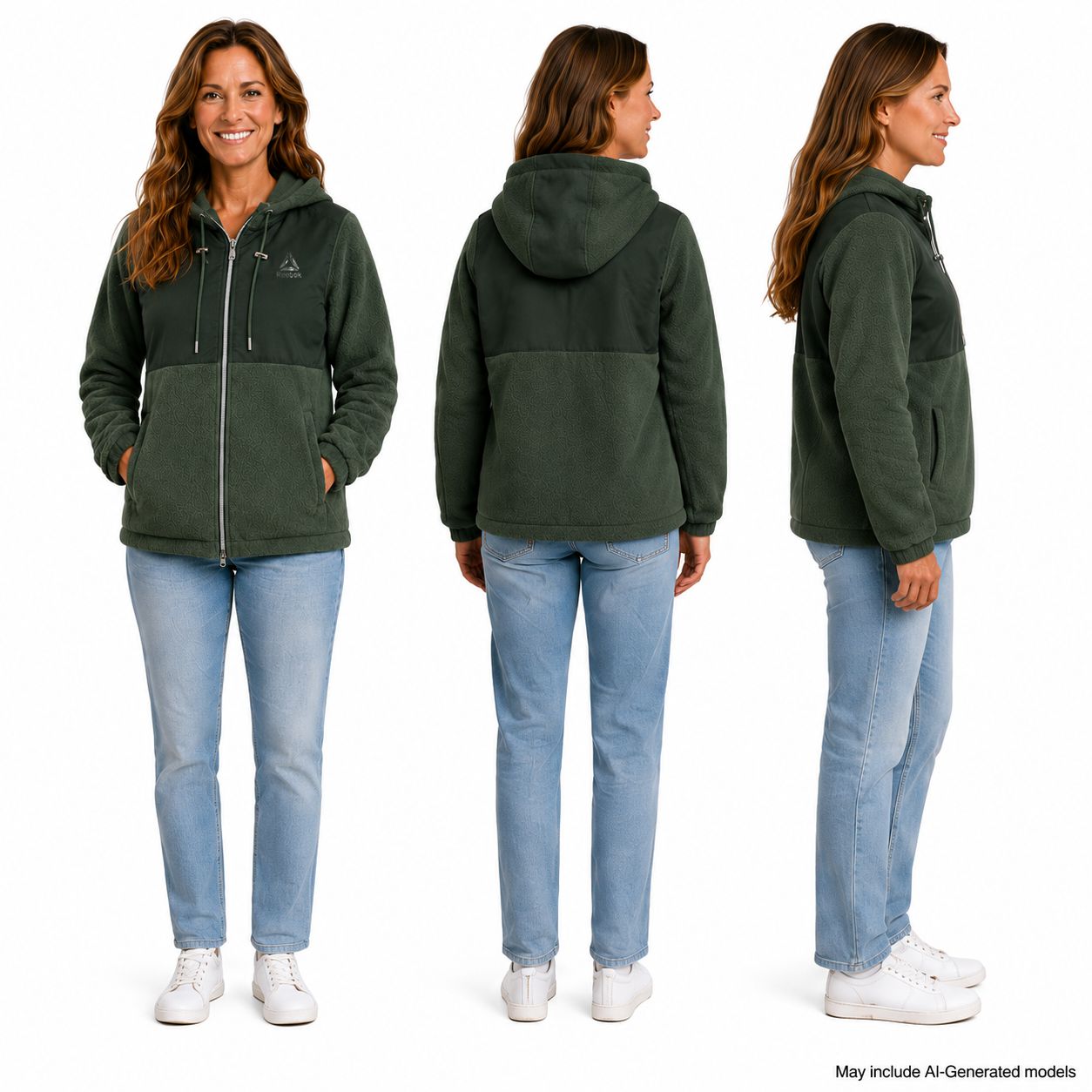 Reebok – Veste en polaire mixte pour femme, tailles TTP à TTG