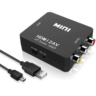 HDMI to RCA Converter, 1080P HDMI to AV Composite Video Audio Converter Adapter Supports PAL/NTSC with USB Power Cable for PC Laptop HDTV