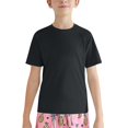 thumbnail image 1 of XIMIN Baby Boys Rash Guard Solid Color Shirts Short Sleeve Quick Dry Swim Shirts UPF 50+ Sun Protection for Kids Athletic Summer Shirt (9-10 Years, Black), 1 of 9
