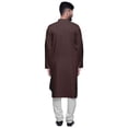 thumbnail image 2 of Atasi Designer Kurta For Boys Solid Cotton Button Down Indian Kurta For Men, 2 of 4