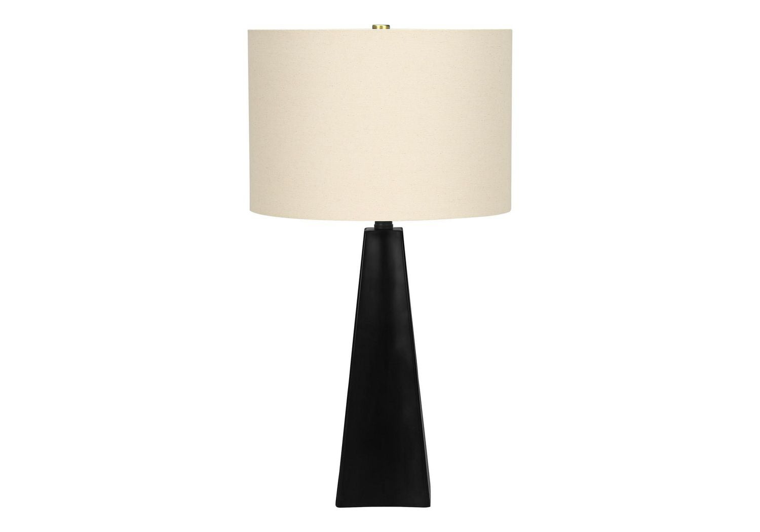 Monarch Specialties Luminaire, 27"h, Lampe De Table, Résine Noire, Tons Beige., Moderne