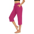 thumbnail image 1 of Meichang Pantalons Capri pour Femmes Yoga Capris avec Poches pour Femmes Printemps Été Capris Taille Haute Extensible Yoga Gym Pantalons Décontractés Raccourcis, 1 of 7