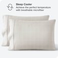 thumbnail image 5 of Bare Home Pillowcase Set - Premium 1800 Collection - Double Brushed - Ultra Soft - Standard Size, Grid - Stone/White, 2 Count, 5 of 5
