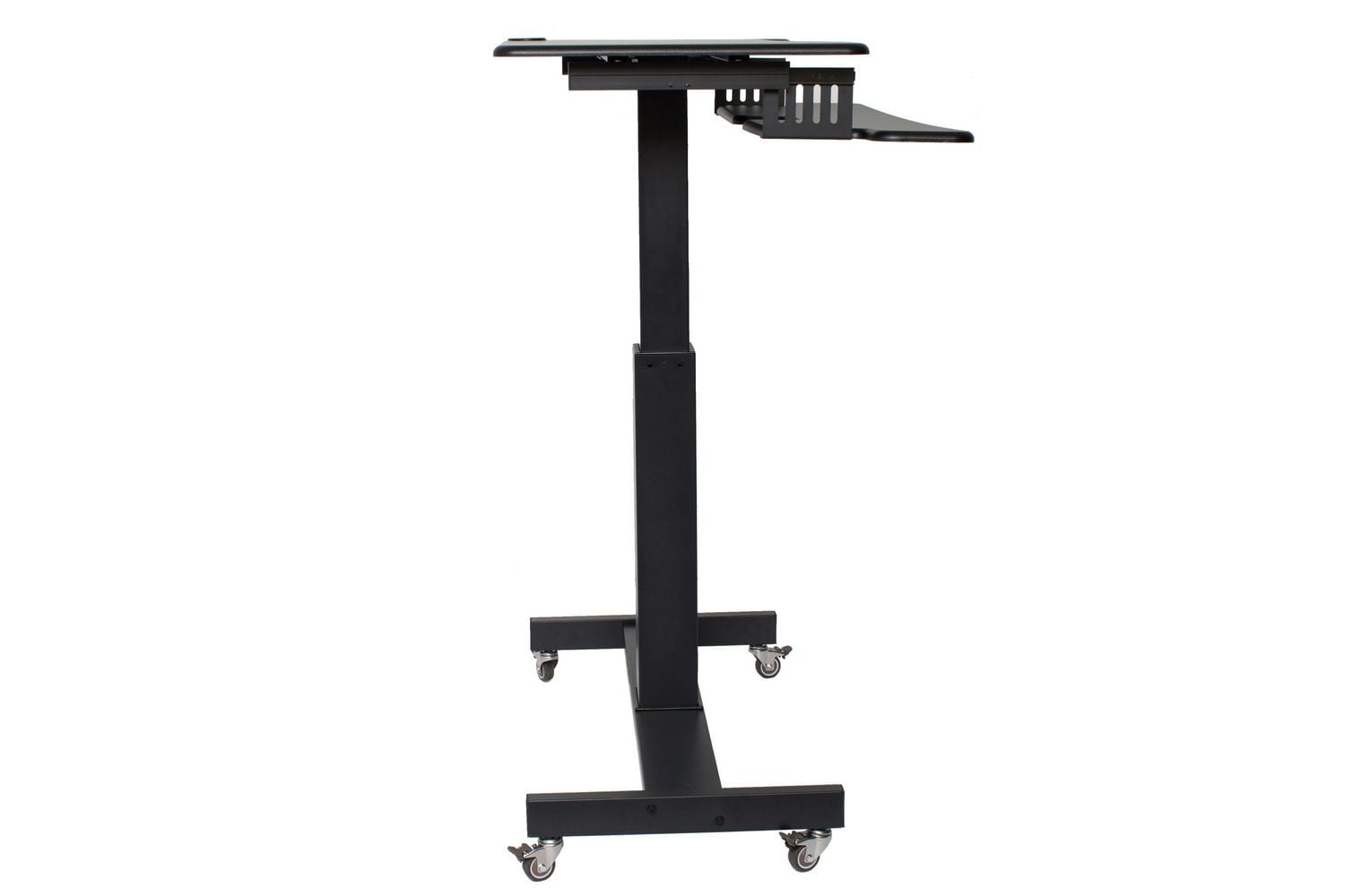 Rocelco Bureau debout mobile réglable en hauteur de 40 "- Bureau assis à domicile Bureau à domicile pour ordinateur d'école Élévateur de poste de travail pour ordinateur d'école - Plateau à clavier à