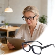 BotaniNest Tortoiseshell Reading Glasses Blue Light Blocking Square Glare Reading Glasses For